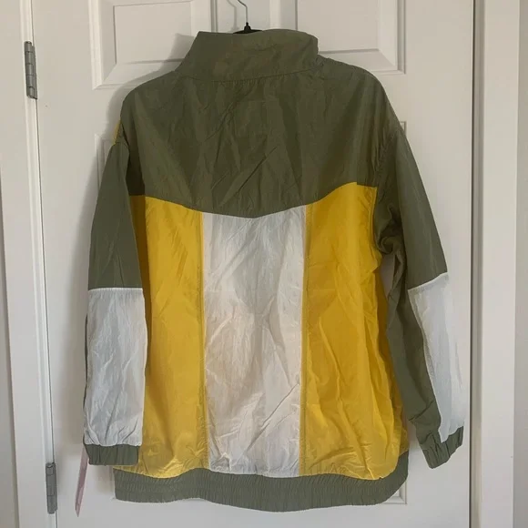 Avec Les Filles Colorblock Nylon Track Jacket - Size S - Olive Multi - NWT - Picture 6 of 10